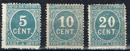 Impuesto De Guerra 1897-98, 5, 10 Y 20 Cts - Oorlogstaks