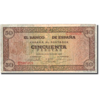 Billet, Espagne, 50 Pesetas, 1938, 1938-05-20, KM:112a, TB+ - 50 Peseten