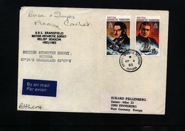British Antarctic Territory 1983 Interesting Airmail Letter - Covers & Documents