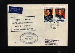 British Antarctic Territory 1982 Interesting Airmail Letter - Covers & Documents