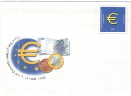 GERMANIA - GERMANY - Deutschland - ALLEMAGNE - 56 Euro-Bargeldeinführung Am 1-1-2002 - Cover - Intero Postale - Entier P - Briefomslagen - Ongebruikt