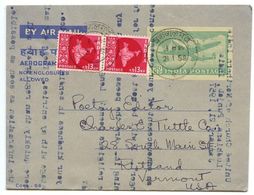 India 1958 Uprated Aerogramme Ludhiana, Punjab - United Church Of Northern India - Aérogrammes
