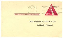 United States 1958 UX44 FIPEX Postal Card Adelphi, Maryland To Rutland, Vermont - 1941-60