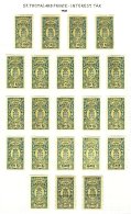 ST. THOMAS & PRINCE, Interest Tax, PB 127/53 Disc., * MLH, F/VF, Cat. € 620 - Unused Stamps