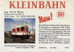 Catalogue KLEINBAHN 1987Neu ! ÖBB TURMWAGEN X 534.82  HO 1/87 - German