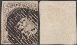 Belgique 1854 COB 6B. 10 C. Médaillon Papier Vergé Verticalement, Cachet De Perception P78 Malines. Superbe - 1851-1857 Médaillons (6/8)