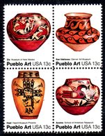 USA. N°1152-5 Sans Gomme De 1977. Poteries Des Indiens Pueblo. - Indianer