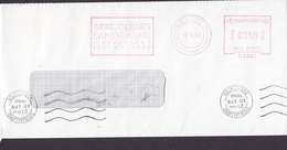 Denmark ARBEJDERNES LANDSBANK Slogan Flamme NÆSTVED 1990 Meter Cover Freistempelbrief & TMS Cancel !! - Máquinas Franqueo (EMA)