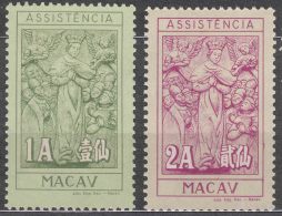 Macao Macau Portugal Province 1953 Porto Mi#15,16 Mint No Gum As Issued, Never Hinged - Neufs