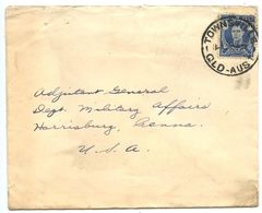 Australia 1940‘s Cover Townsville, Queensland To Harrisburg, PA W/ Scott 195 - Lettres & Documents