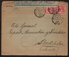 EGYPTE - EGYPT - CAIRO / 1916 LETTRE CENSUREE POUR LA SUEDE - STOCKHOLM (ref 7742) - 1915-1921 Protectorat Britannique