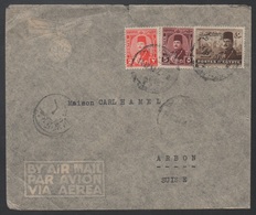 EGYPT - EGYPT/ LETTRE AVION CENSUREE POUR LA SUISSE - ARBON  (ref LE497) - Covers & Documents