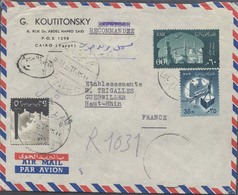 EGYPTE / 1962 LETTRE  RECOMMANDEE AVION POUR GUEBWILLER - FRANCE  (ref 4105) - Covers & Documents