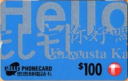 Hong Kong - HK-PP 01.00, Remote Memory, Hello Phonecard (blue), 100 HK$, Exp. 1997-04-30, Used - Hong Kong