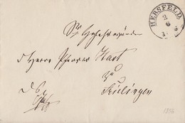 Thurn & Taxis Brief R2 Hersfeld 2.6.1856 Gel. Nach Frielingen - Storia Postale