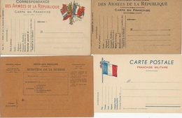 LOT DE 4 CARTES MILITAIRES AUX  DRAPEAUX - 1914-18 NEUVE  - TB - Lettres & Documents