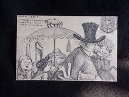 Avant 1903. .Politique.Satirique .Caricature .Illustrateur Orens ." Marché Lenoir "  La Famille Lardouillot. 2 Scans . - Orens