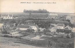 Launoy      02     Vue  Panoramique Eglise Et Ecole         (voir Scan) - Altri & Non Classificati