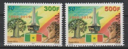 Sénégal 2010 Mi. 2150 - 2151 50 Ans Indépendance Baobab Tree Lion Löwe Faune Fauna - Félins