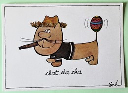 CPM Illustrateur Siné 1980 Chat Cha Cha - Sine
