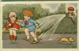 M. BORISS SIGNED POSTCARD 1920s - CHILDREN ON THE BENCH - EDIT AMAG 0335 (516) - Boriss, Margret