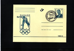 Belgium 1998 Olympic Games Nagano Interesting Postcard - Invierno 1998: Nagano