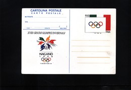 Italy 1998 Olympic Games Nagano Interesting Postcard - Hiver 1998: Nagano