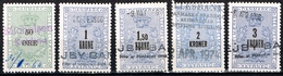 LOTE DE 5 SELLOS DIFERENTES DE TASAS DE DINAMARCA - Revenue Stamps