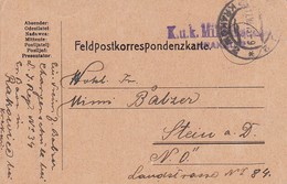 Feldpostkarte Rakowice Nach Stein A. D. Donau - Militärzensur Krakau - 1915 (35650) - Cartas & Documentos