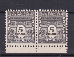 Timbre N°  628**  ( Bloc De 2) - 1944-45 Arc De Triomphe