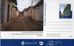 Lote TP21, Cuba, 2013, Entero Postal, Postal Stationary, Upaep, Casco Historico, Trinidad, Sancti Spiritus,  Post Card - Maximum Cards