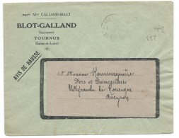 ENVELOPPE CACHET JOURNAUX / TOURNUS SAONE ET LOIRE - 1921-1960: Période Moderne