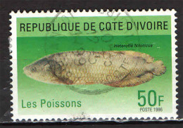 COSTA D'AVORIO - 1996 - PESCE - FISH - HETEROTIS NILOTICUS - USATO - Ivory Coast (1960-...)