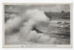Delcampe - AULT ONIVAL EN 1934 - N° 5004 - LA MER UN JOUR DE GROS TEMPS - CPA VOYAGEE - Ault