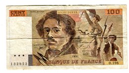 BILLET DE 100 FRANCS DELACROIX 1991 / O.198.... 2 SCANS - 100 F 1978-1995 ''Delacroix''