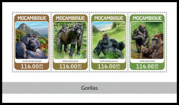 MOZAMBIQUE 2018 MNH** Gorillas Gorilas M/S - OFFICIAL ISSUE - DH1827 - Gorilla