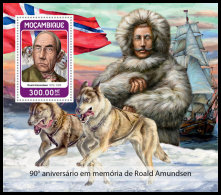 MOZAMBIQUE 2018 MNH** Roald Amundsen Sailing Ship Segelschiff Voilier S/S - OFFICIAL ISSUE - DH1827 - Polarforscher & Promis