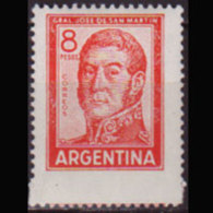 ARGENTINA 1965 - Scott# 695B San Martin  Blind Perf. 8p MNH - Ongebruikt