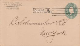 Etats Unis Entier Postal Privé Toledo 1898 - ...-1900