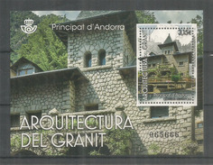 Chalet De Granit "Arajol" (Architecture De Granit). Bloc-feuillet Neuf ** Année 2017.Haute Faciale. - Blocks & Sheetlets