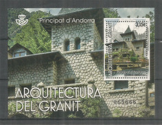 Chalet De Granit "Arajol" (Architecture De Granit). Bloc-feuillet Neuf ** Année 2017.Haute Faciale. - Blocs-feuillets