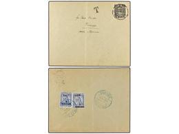 12 ALBANIA. Mi.P 8 (2). 1914. TRIEST (Austria) A DURAZZO. <B>1 Heller</B>, Tasada A La Llegada Con Sellos De <B>1 Gr. S. - Autres & Non Classés