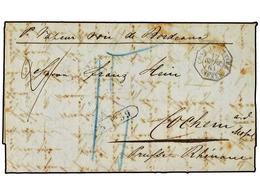 32 ARGENTINA. 1865 (Sept 12). BUENOS AIRES To GERMANY. Entire Letter By French Packet With Octagonal <B>CONF. ARGENTINE- - Other & Unclassified