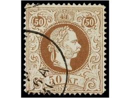 77 ° AUSTRIA. Mi.41IIE. 1867. <B>50 Kr.</B> Brown, Dent. 13. FINE. Michel.320?. - Sonstige & Ohne Zuordnung