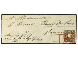 86 AUSTRIA. 1859 (Aug 1). Entire Letter Locally Used Within Vienna Franked By Single 1858 <B>3 Kr.</B> Black (Type II) T - Other & Unclassified