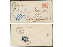 113 AUSTRIA. 1883. DOBRISCH To VIENNA. REGISTERED LETTER With MIXED FRANKING. On Obverse <B>5 Kr.</B> (Sc 43) (issue For - Andere & Zonder Classificatie