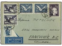 128 AUSTRIA. 1950. Airmail Cover To CANADA Franked By 1948 Costumes <B>10 G.</B>, Birds <B>60 G.</B> Pair And 2 X <B>2 S - Other & Unclassified