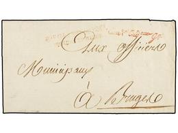 147 BELGICA. 1795. BRUXELLES A BRUGES. Carta Completa Con Precioso Encabezamiento Impreso. Marca De Franquicia <B>COmt.  - Other & Unclassified