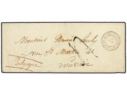 158 BELGICA. 1854 (Nov 27). <B>CRIMEAN WAR. </B>Cover To BELGIUM Mailed With <B>ARMEE D'ORIENT-QUART.R GAL</B>. Datestam - Otros & Sin Clasificación