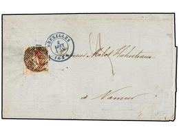 160 BELGICA. Of.8. 1856. BRUXELLES To NAMUR. Folded Letter Franked With <B>40 Cts.</B> Red, Complete Margins, Tied By <B - Sonstige & Ohne Zuordnung